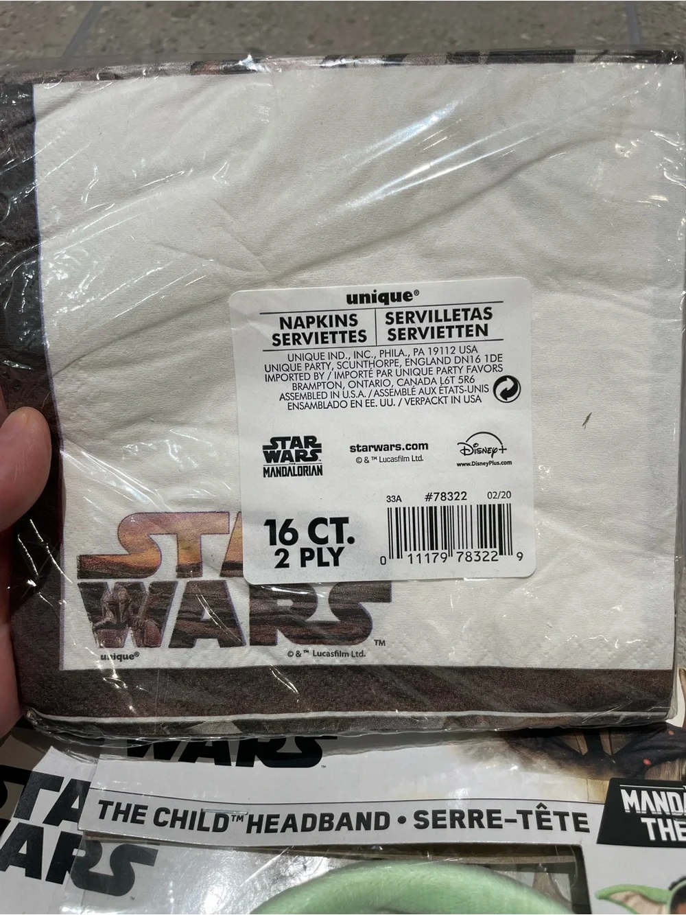 Star Wars The Child (Grogu) Kids Party Plates & Headband Set - Green